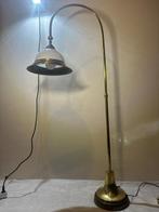 Lamp - Hout, Messing - Vintage Messing Vloerlamp