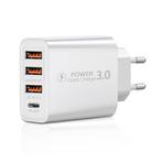 4-Poort Stekkerlader 60W - PD / Quick Charge 3.0 / USB, Verzenden