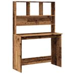 vidaXL Bureau met schappen 102x45x148 cm bewerkt hout oud, Verzenden, Nieuw