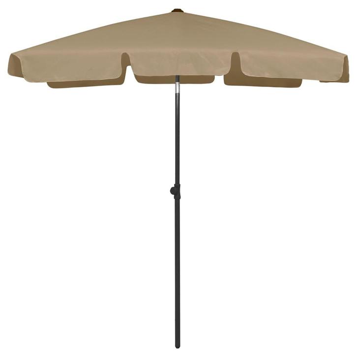vidaXL Strandparasol 180x120 cm taupe, Tuin en Terras, Parasols, Nieuw, Verzenden