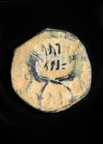 Nabataean Brons Prutah van Aretas IV en Shaqilat (Zonder, Antiek en Kunst