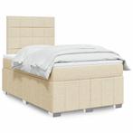 vidaXL Boxspring met matras stof crèmekleurig 120x200 cm, Verzenden, Nieuw