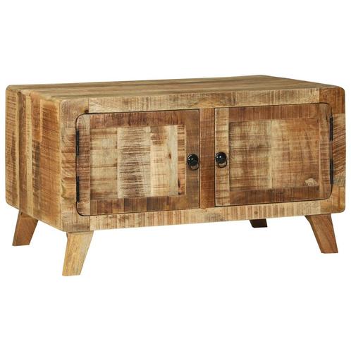 vidaXL Koffietafel 80x54x45 cm Massief Hout Ruw Mango, Huis en Inrichting, Tafels | Salontafels, Nieuw, Verzenden