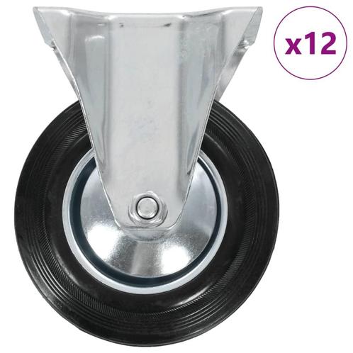 vidaXL 12 st Wielen vast 160 mm, Doe-het-zelf en Bouw, Overige Doe-Het-Zelf en Bouw, Nieuw, Verzenden