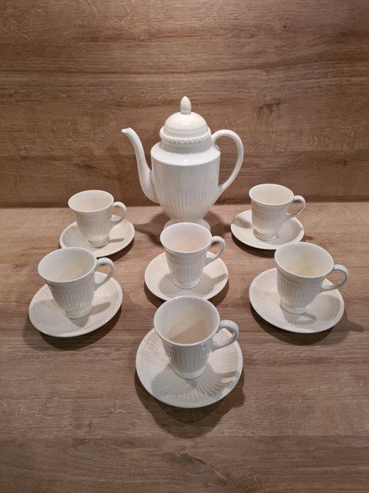 Wedgwood - Koffieservies voor 6 (13) - Edme - Porselein, Antiek en Kunst, Antiek | Meubels | Tafels