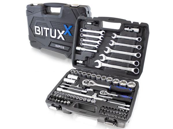 Veiling - Dopsleutelset / Ratelkoffer - 82-delig - Zwart, Bricolage & Construction, Outillage | Outillage à main