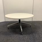 Herman Miller ronde design tafel, Ø 80 cm, wit blad - grijze