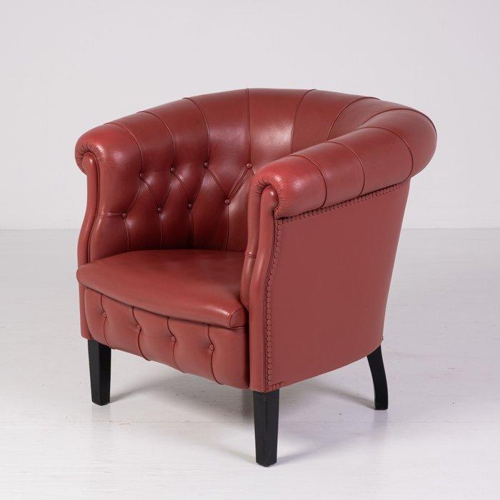 Poltrona Frau - Renzo Frau - Fumoir - Fauteuil - Leder, Hout, Antiek en Kunst, Curiosa en Brocante