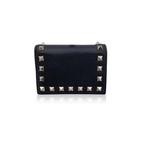 Other brand - Valentino Black Leather Rockstud Compact