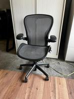 Herman Miller Aeron Graphite Maat C Full Option, Huis en Inrichting, Overige kleuren, Verzenden, Zo goed als nieuw, Bureaustoel