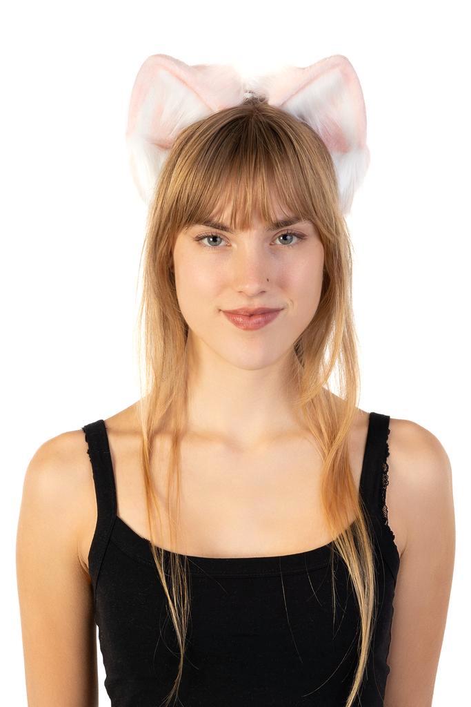 Haarband Furry Oortjes Roze Wit Kat Poes Vos Diadeem Dons Di, Kleding | Dames, Carnavalskleding en Feestkleding, Nieuw, Ophalen of Verzenden