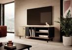 Tv-Meubel eiken grijs industrieel 138x40x49, Huis en Inrichting, Kasten |Televisiemeubels, Overige materialen, 100 tot 150 cm