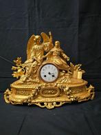 Figurale pendule Renaissancestijl Verguld brons - 1850-1900, Antiek en Kunst, Antiek | Klokken