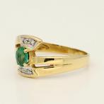 Ring - 18 karaat Geel goud Smaragd - Diamant, Nieuw