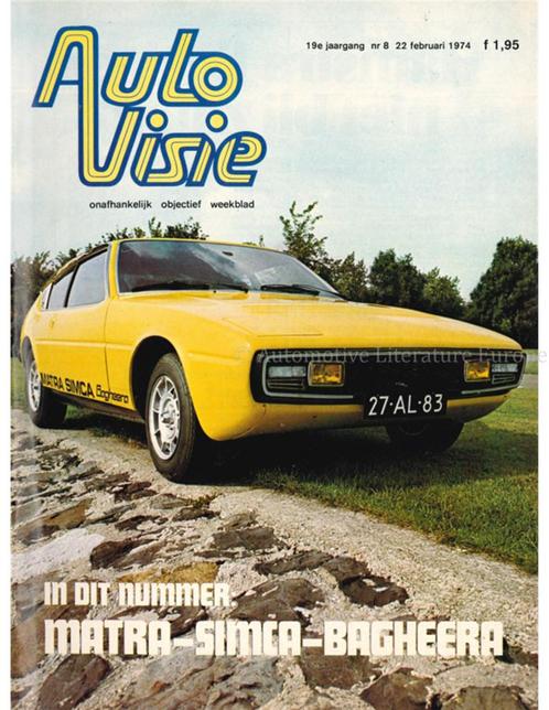 1974 AUTOVISIE MAGAZINE 08 NEDERLANDS, Boeken, Auto's | Folders en Tijdschriften
