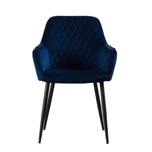 Eetkamerstoel - Beverly - Velvet - Blauw, Huis en Inrichting, Stoelen, Blauw, Eén, Nieuw, Stof, Ophalen of Verzenden