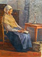 R. Mill (XX) - Biddende oude vrouw, rond 1880.