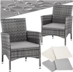 tectake® - Wicker tuinstoelen - Set van 2 - UV-bestendig - S, Tuin en Terras, Verzenden, Nieuw