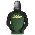 Snickers 2889 logo hoodie - 3904 - forest green - black -, Nieuw