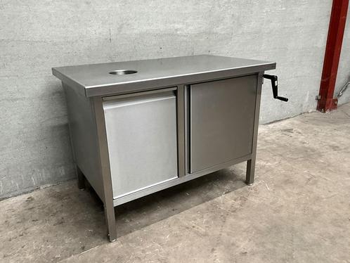 Josto werktafel met afvalgat 120 cm, Zakelijke goederen, Horeca | Keukenapparatuur, Gebruikt, Ophalen of Verzenden