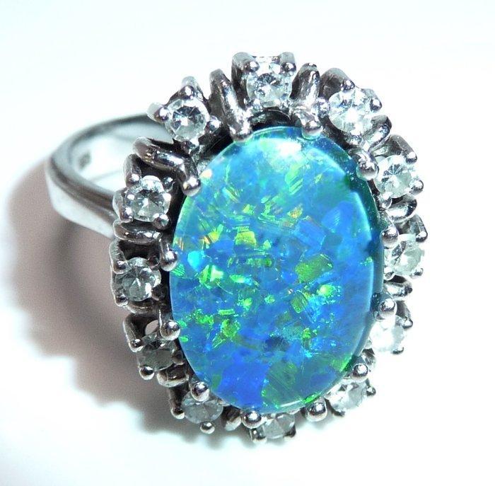 Bague - 14 carats Or blanc - 4.36ct. tw. Diamant (Naturelle), Bijoux, Sacs & Beauté, Bagues