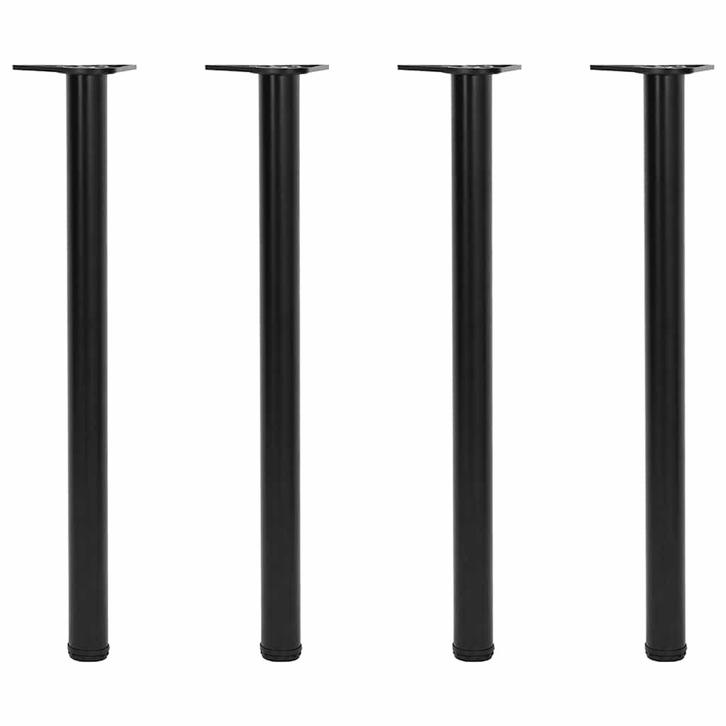 vidaXL Tafelpoten in hoogte verstelbaar zwart 870 mm 4 st, Huis en Inrichting, Tafelonderdelen, Nieuw, Verzenden