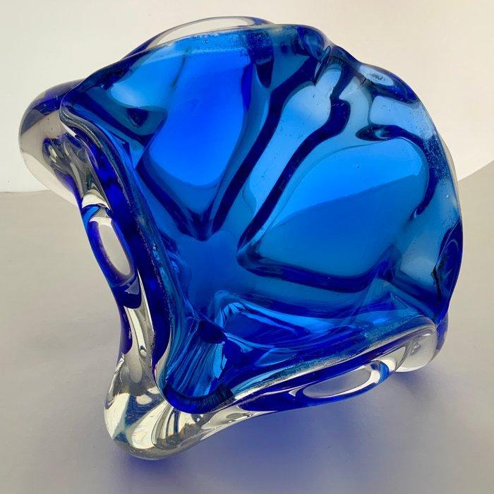 Heavy Czech cobalt blue art glass bowl – Škrdlovice, Antiek en Kunst, Antiek | Glaswerk en Kristal