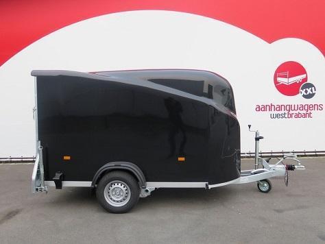 Easyline gesloten aanhangwagen enkelas zwart aerodynamische, Auto diversen, Aanhangers en Bagagewagens, Nieuw, Ophalen of Verzenden