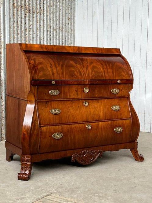 Bureau cylindre - Transition dépoque - Acajou, montures en, Antiek en Kunst, Antiek | Meubels | Stoelen en Sofa's
