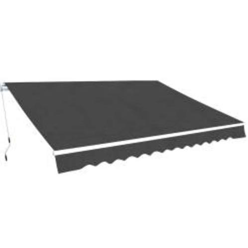 vidaXL Luifel handmatig uittrekbaar 600 cm antraciet, Tuin en Terras, Zonneschermen, Nieuw, Verzenden