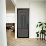 Stalen Binnendeur - 3 Vlaks - Rook glas - Met slot, Doe-het-zelf en Bouw, Deuren en Vliegenramen, Minder dan 80 cm, Binnendeur