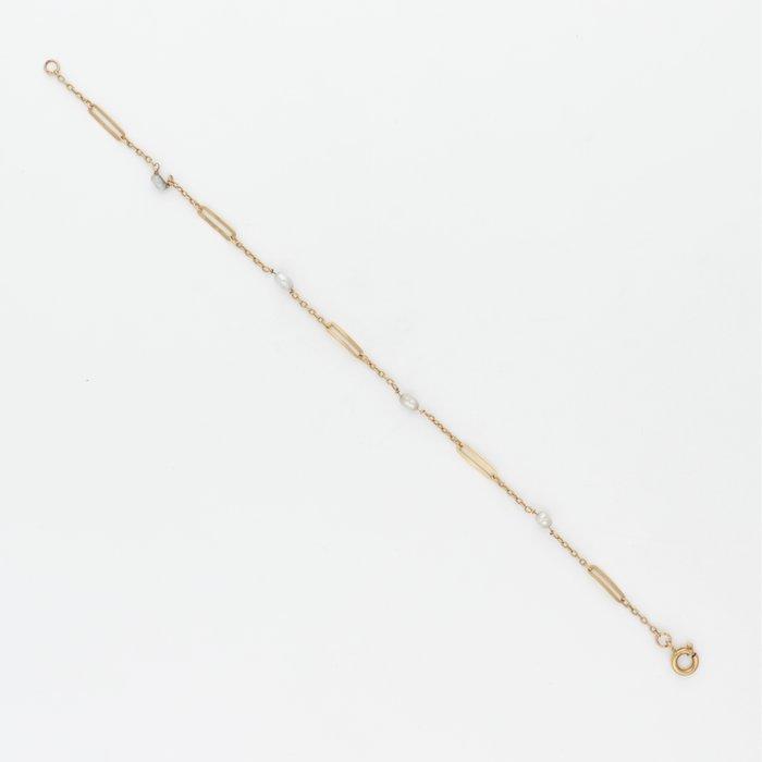 Armband - 18 karaat Geel goud - Parel, Handtassen en Accessoires, Armbanden