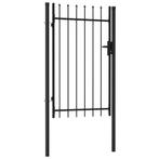 Tuinpoort Zwart Gep. Staal | OP = OP Deal!, Tuin en Terras, Met poort, Verzenden, Nieuw, Tuinhek