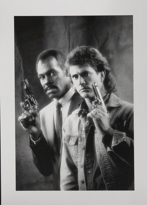 Lethal Weapon - Danny Glover and Mel Gibson - Fine Art, Verzamelen, Film en Tv
