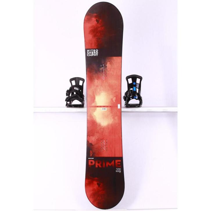 163 snowboard NITRO PRIME FLAME WIDE, Black/red, FLATout ROC, Sport en Fitness, Snowboarden, Board, Gebruikt, Verzenden