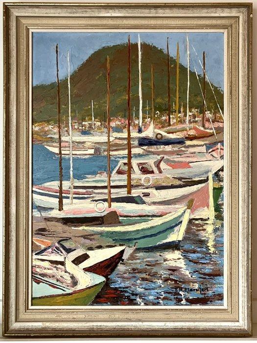 Ernst H. Fleurien (XX) - Pastoses Ölgemälde – Port de la, Antiek en Kunst, Kunst | Schilderijen | Klassiek
