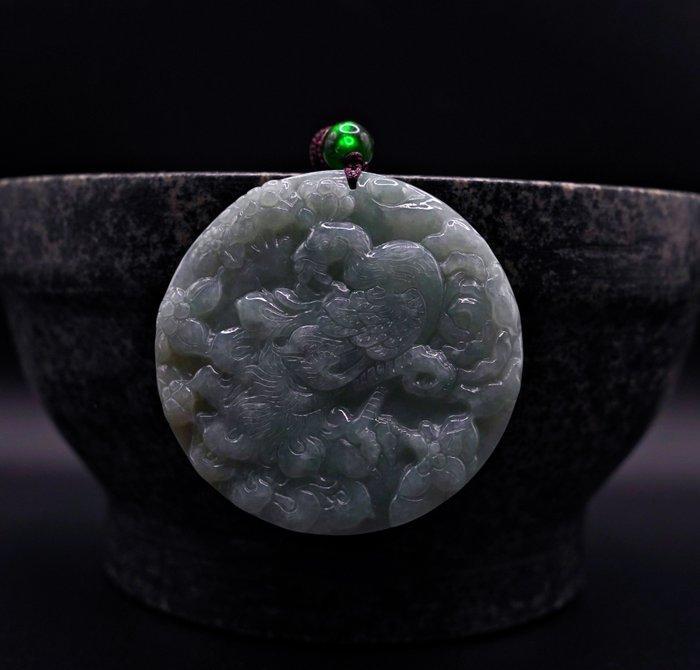 Snijwerk, Phoenix - Symbol of Rebirth - 53 mm - Jadeite, Antiek en Kunst, Curiosa en Brocante
