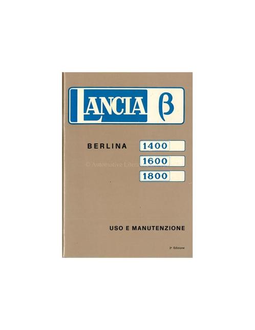 1973 LANCIA BETA BERLINA INSTRUCTIEBOEKJES ITALIAANS, Autos : Divers, Modes d'emploi & Notices d'utilisation, Enlèvement ou Envoi
