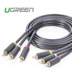 3 RCA to 3 RCA Audio Cable Male to Male Aux Cable 3 Meter, Nieuw, Verzenden