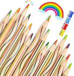2dekans | Partizzle 30x Regenboog Kleurpotloden Set -, Kinderen en Baby's, Speelgoed | Educatief en Creatief, Ophalen of Verzenden