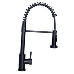 Lendo Online Keukenkraan RVS Uittrekbare Uitloop Zwart, Verzenden