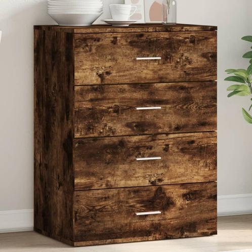 vidaXL Dressoir 60x39x80 cm bewerkt hout gerookt, Huis en Inrichting, Kasten | Dressoirs, Nieuw, Verzenden