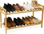 2dekans | Schoenenrek stapelbaar - 40x69x27 cm - bamboe, Ophalen of Verzenden, Nieuw