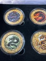 Chine. Medal Lunar Dragon Set Gold Gilded - 6 x 30g (Sans