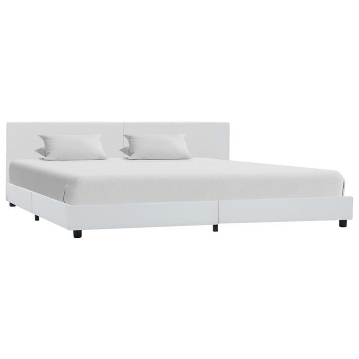 vidaXL Bedframe kunstleer wit 180x200 cm, Huis en Inrichting, Slaapkamer | Bedden, Nieuw, Verzenden