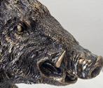 Statue, Wild Zwijn-XXL - 44 cm - Décoré avec une patine