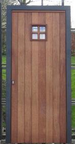 afzelia houten buitendeur ,voordeur ,deur 100 x 214 hout, 80 tot 100 cm, Nieuw, Ophalen of Verzenden, Buitendeur