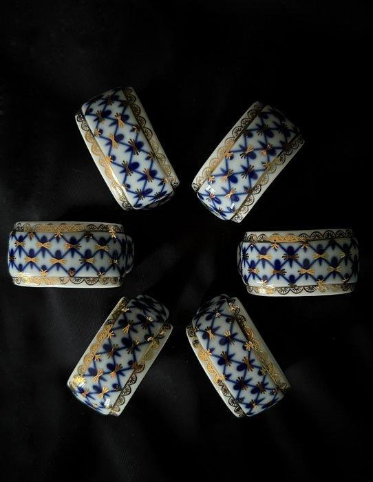 Lomonosov Imperial Porcelain - Servetring (6) - Kobaltnetz -, Antiek en Kunst, Antiek | Meubels | Tafels