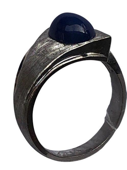 Ring - 14 karaat Witgoud Saffier - Wit goud 14K Saffier, Handtassen en Accessoires, Ringen