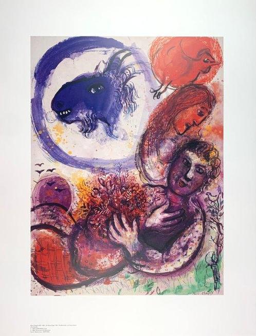 Marc Chagall (1887-1985) - The Blue Goat, 1964 - Artprint -, Antiek en Kunst, Kunst | Tekeningen en Fotografie